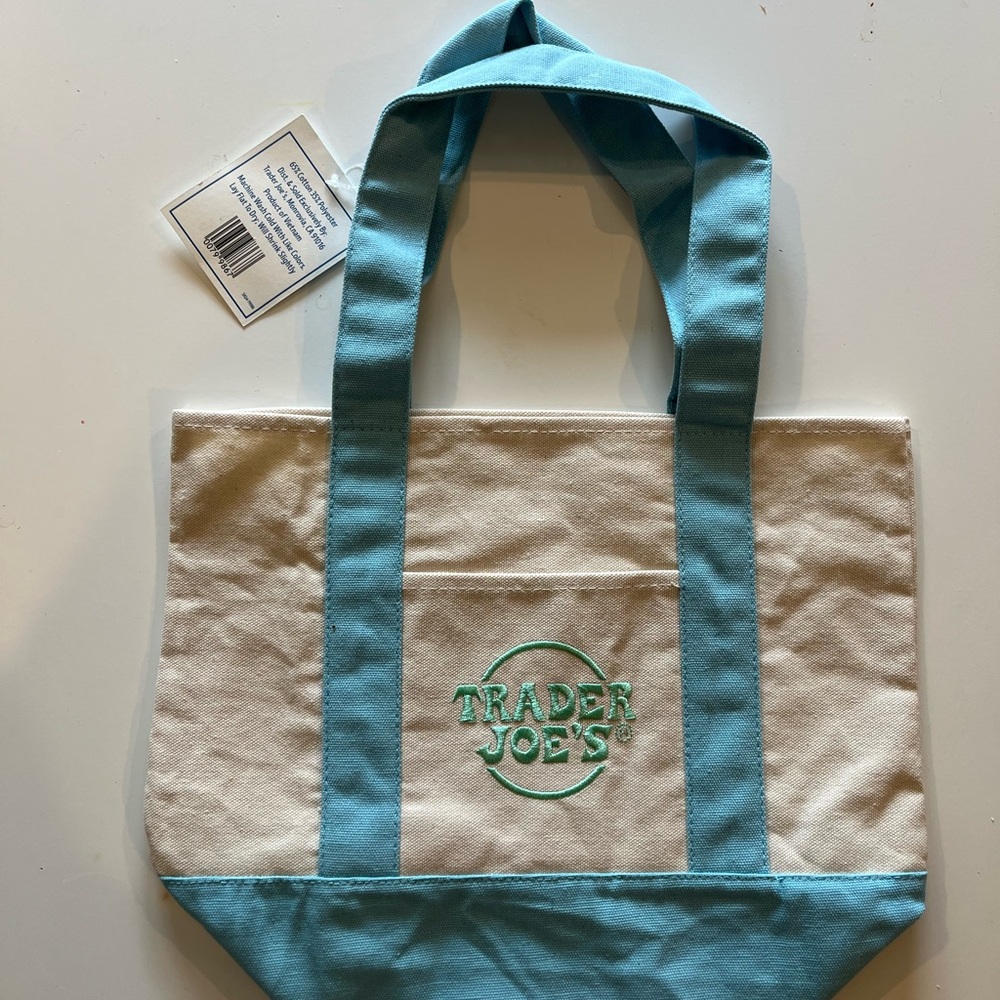 Trader Joe’s Mini Pastel Tote Bag (blue)